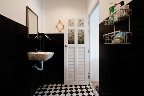 beachfront villa with sunset