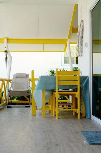 beachfront villa with sunset