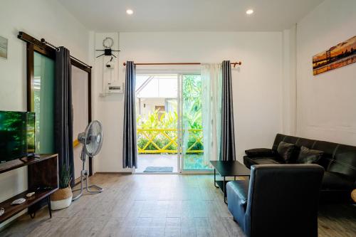 beachfront villa with sunset