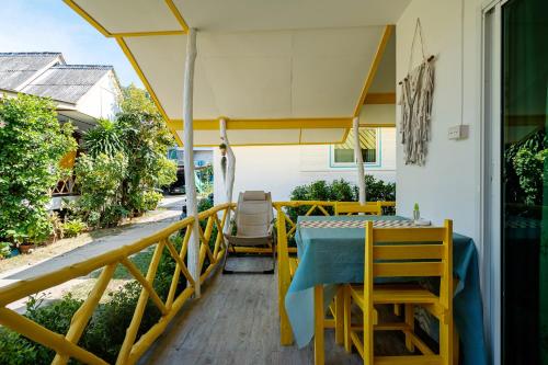 beachfront villa with sunset