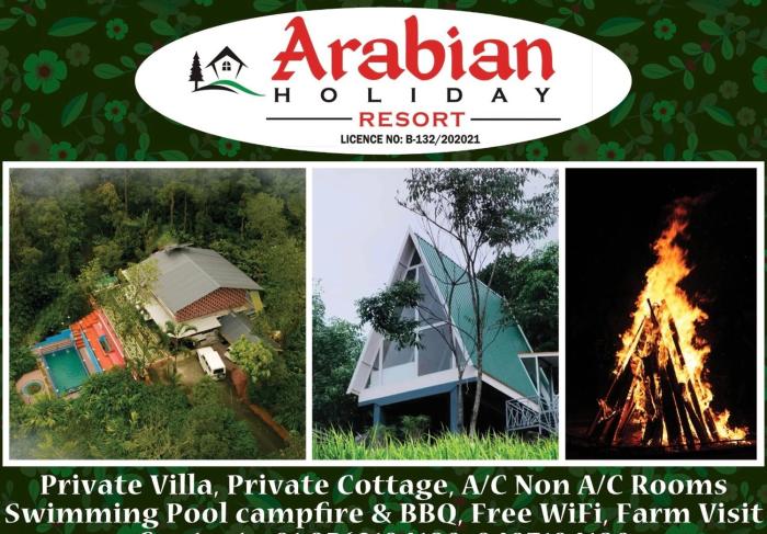 arabian holiday resort at calvary mount idukki