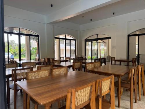 mountain and pool view from balcony