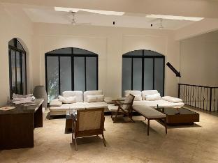 mountain and pool view from balcony