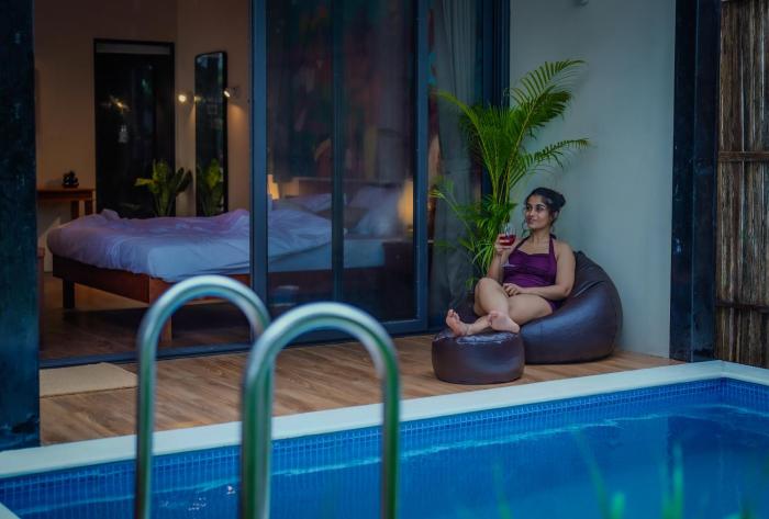 hipnoetic goa private pool cottages