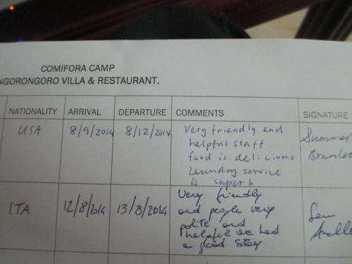 ngorongoro villa and restaurant