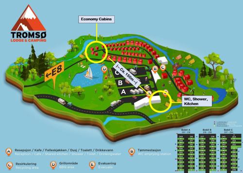 Tromsø Camping,Tromso>>Tromsdalen,2 star