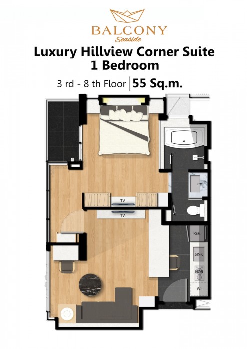 balcony seaside sriracha hotel and serviced apartments