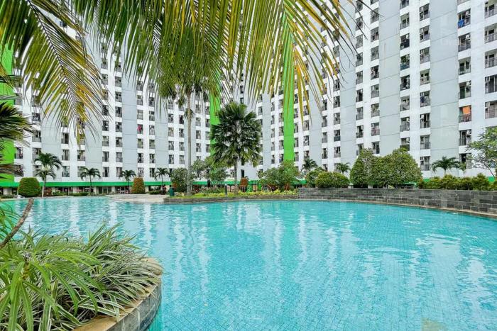 redliving apartemen green lake view ciputat pelangi rooms 3 tower e