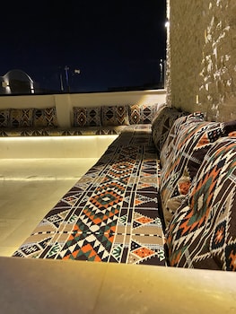 aziz palace front pyramids view and rooftop restaurant