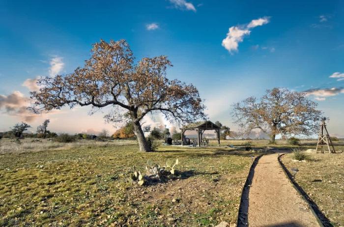 wine country cottage with scenic hill country views