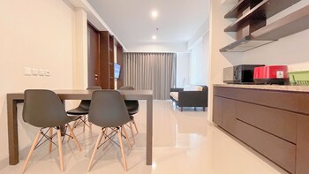 exclusive 2br apartment no kitchen with balcony at skales residence nusa dua bali