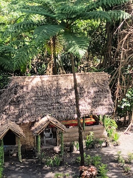 glowing view tree house and bangalow