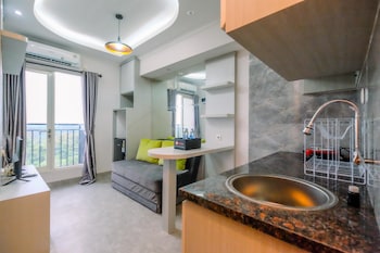 warm and comfortable designed 2br at podomoro golf view apartment