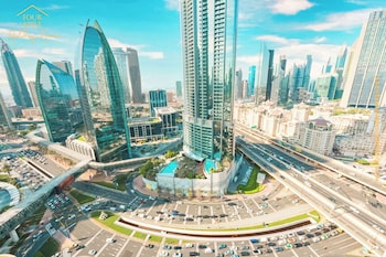peaceful studio with burj khalifa view