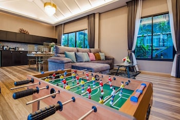 orange private pool villa near cham am beach