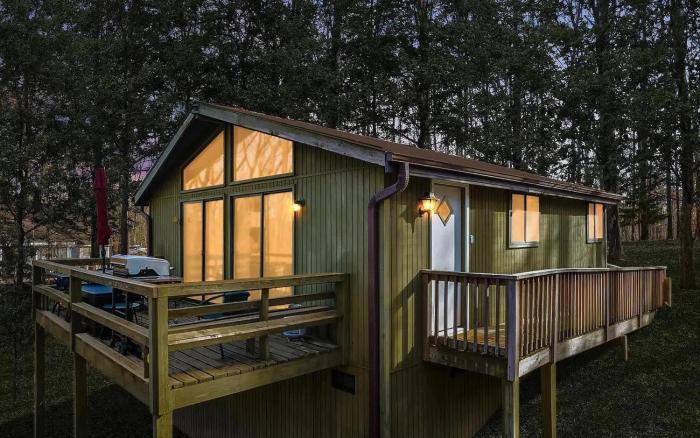 2 bedroom cabin hot tub fireplace ps5
