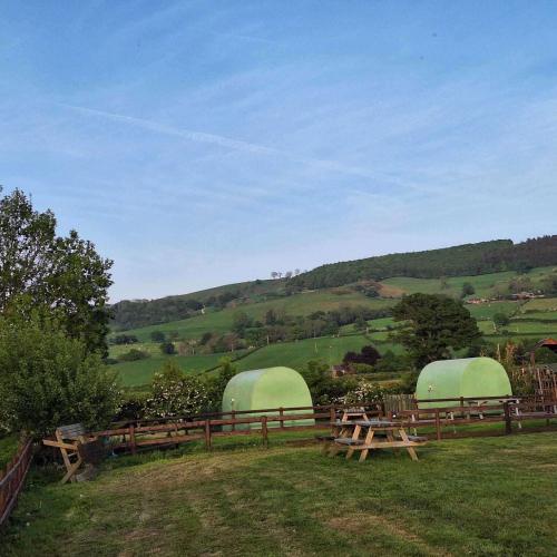 green dragon and kitchen pod sleeps 2 and parking