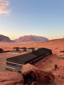 cozy tent in wadi rum
