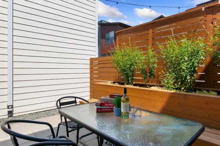 the cycle haus rooftop deck with hot tub and views