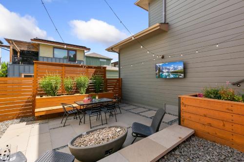 the cycle haus rooftop deck with hot tub and views