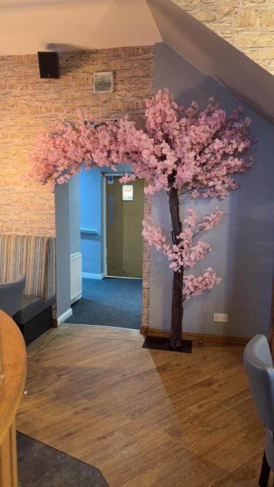 the courtyard bar kitchen and rooms