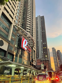 modern studio with sunset view