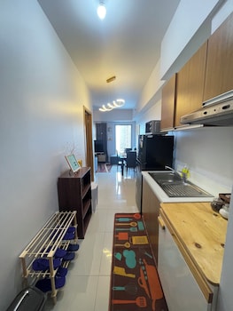 modern studio with sunset view