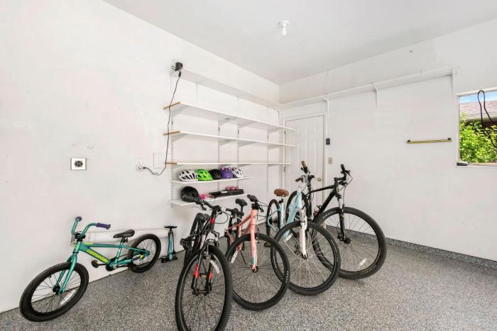 the foundry escape hot tub bikes and game room