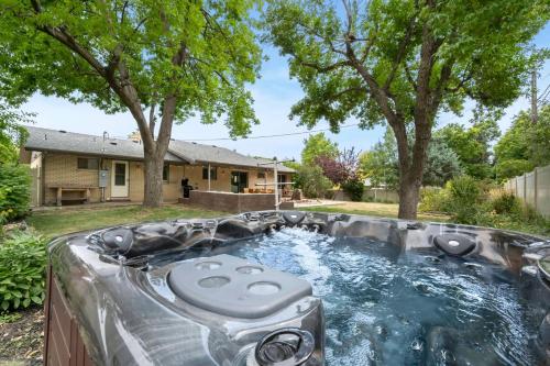 the foundry escape hot tub bikes and game room