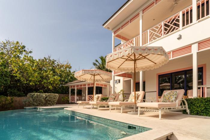 private pool villa at coral sands steps to pink sand beach and resort amenities