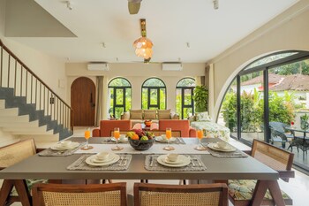 bellavie 3 bhk villa with private pool and tv lounge area in a gated complex