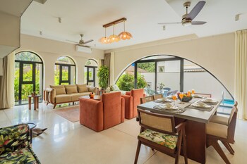 bellavie 3 bhk villa with private pool and tv lounge area in a gated complex
