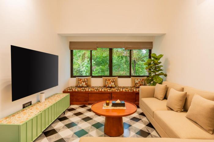 bellavie 3 bhk villa with private pool and tv lounge area in a gated complex
