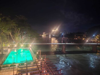 intimate riverside resort