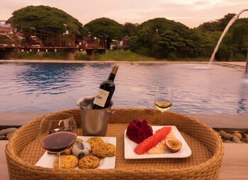 intimate riverside resort