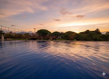 intimate riverside resort