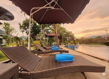 intimate riverside resort