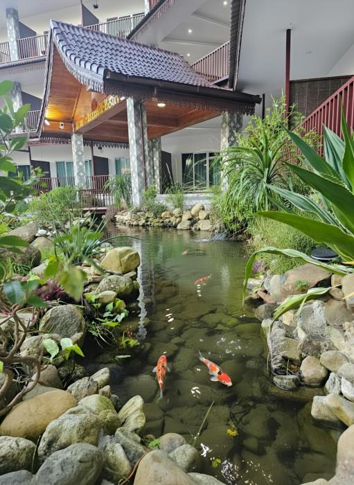 intimate riverside resort