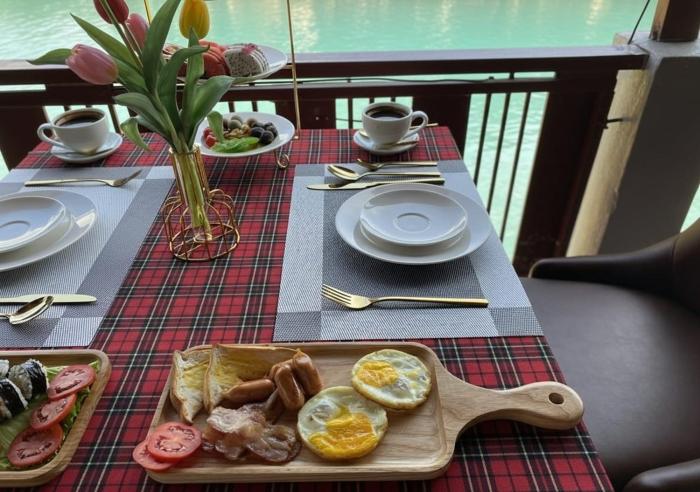 intimate riverside resort