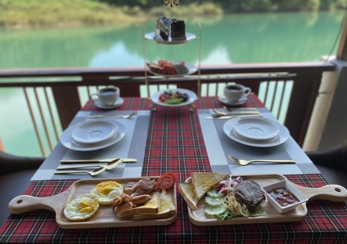 intimate riverside resort