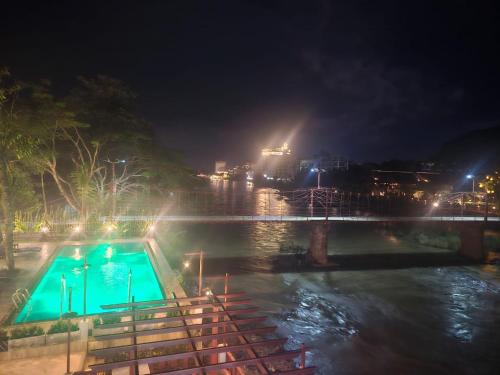 intimate riverside resort