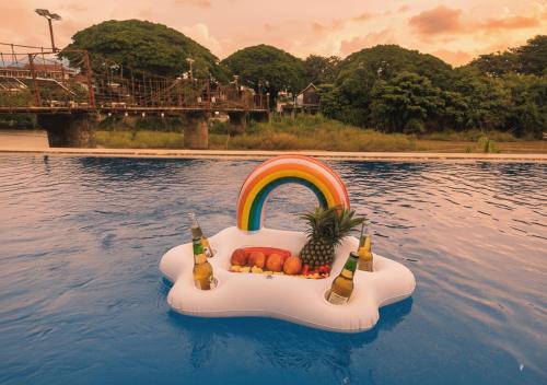intimate riverside resort
