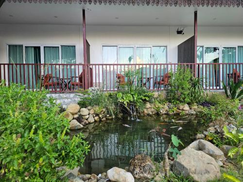 intimate riverside resort