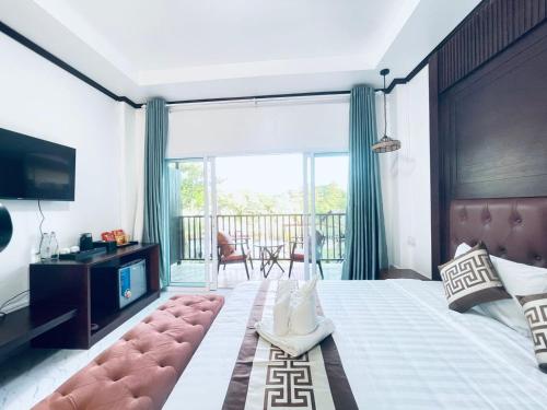 intimate riverside resort