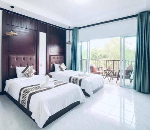 intimate riverside resort