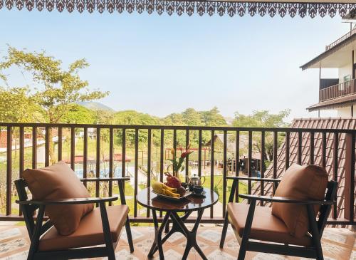 intimate riverside resort