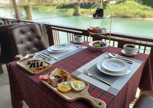 intimate riverside resort