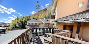 lodge orange cabin