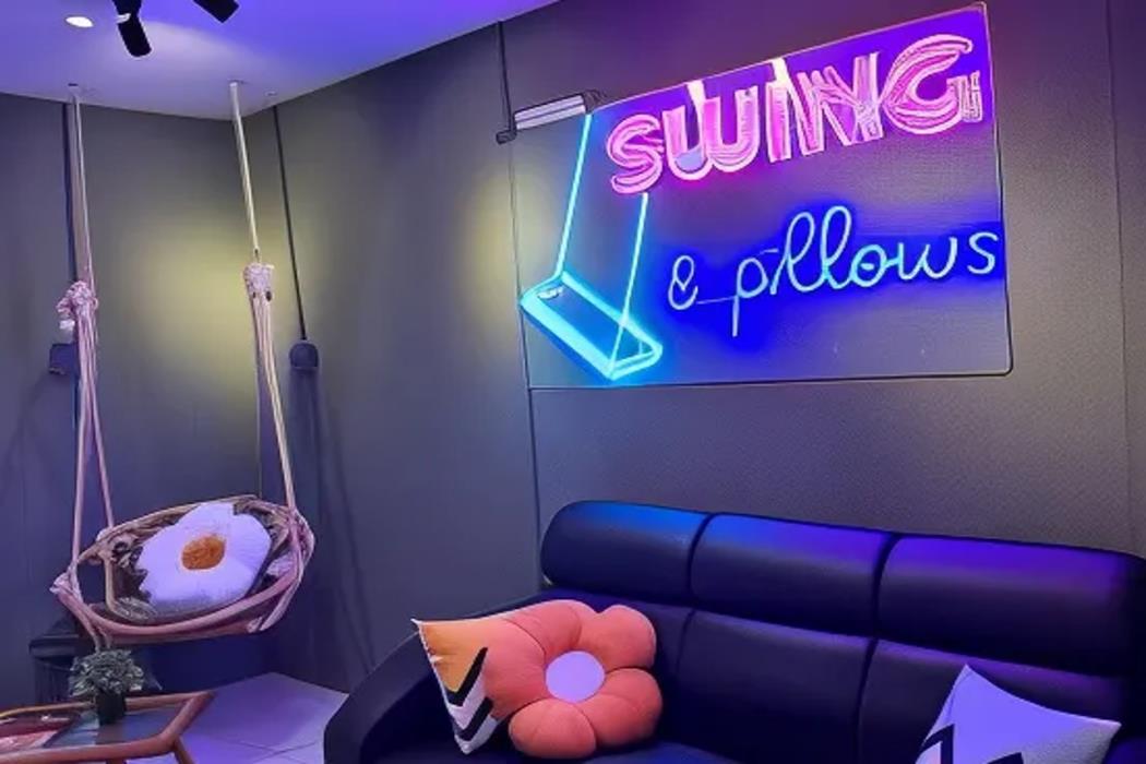 swing and pillows at penang road