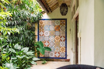 barong retreat villa ubud with hammock terrace garden and koi pond